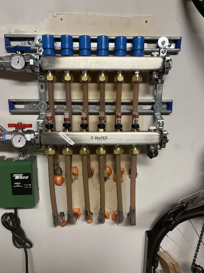 Plumber performing Gas Leak Detection at a residential property in Palm River-Clair Mel